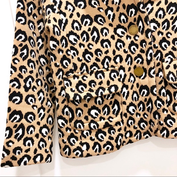 NWOT Tory Burch Animal Print Sweater Blazer XS - Picture 5 of 8